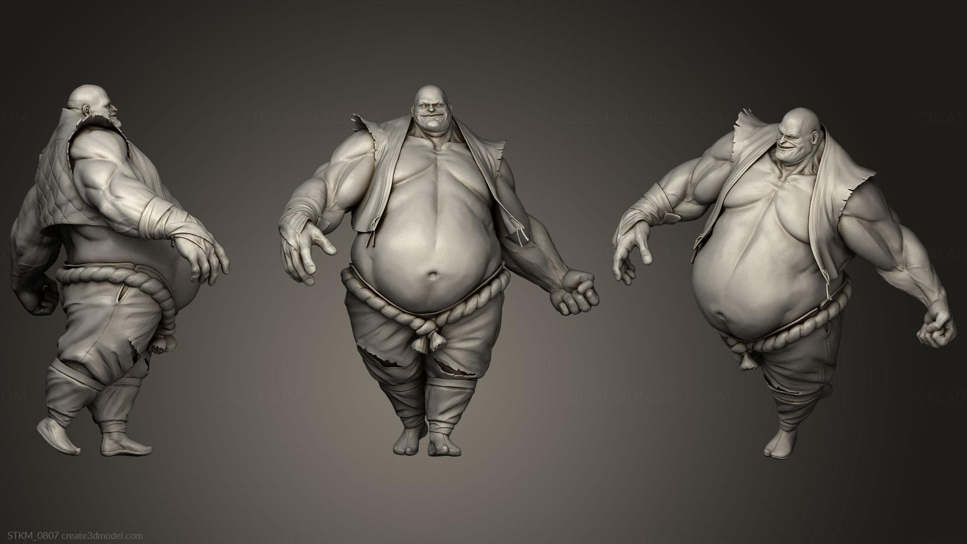 Figurines heroes, monsters and demons - Body Sculpt 10, STKM_0705. 3D stl  model for CNC